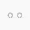 Histoire d'Or Boucles D'oreilles Puces Vaea Argent Blanc Outlet
