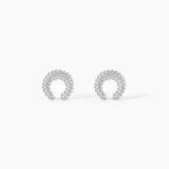 Histoire d'Or Boucles D'oreilles Puces Vaea Argent Blanc Outlet