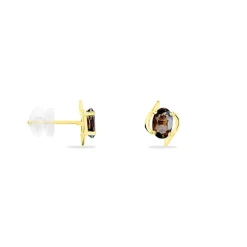 Histoire d'Or Boucles D'oreilles Puces Vrille Ovale Or Jaune Quartz or jaune quartz marron Discount