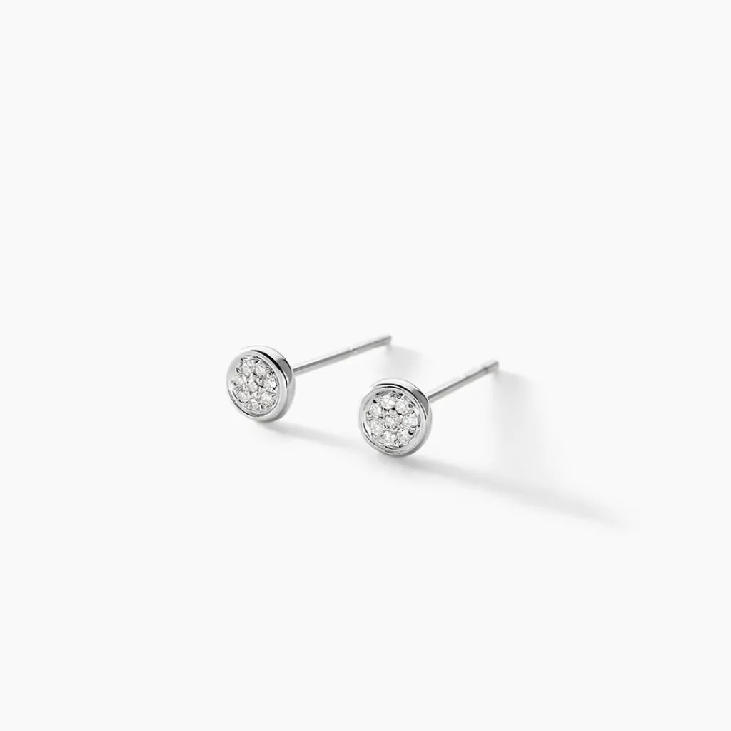 Histoire d'Or Boucles D'oreilles Puces Violanda or blanc diamant