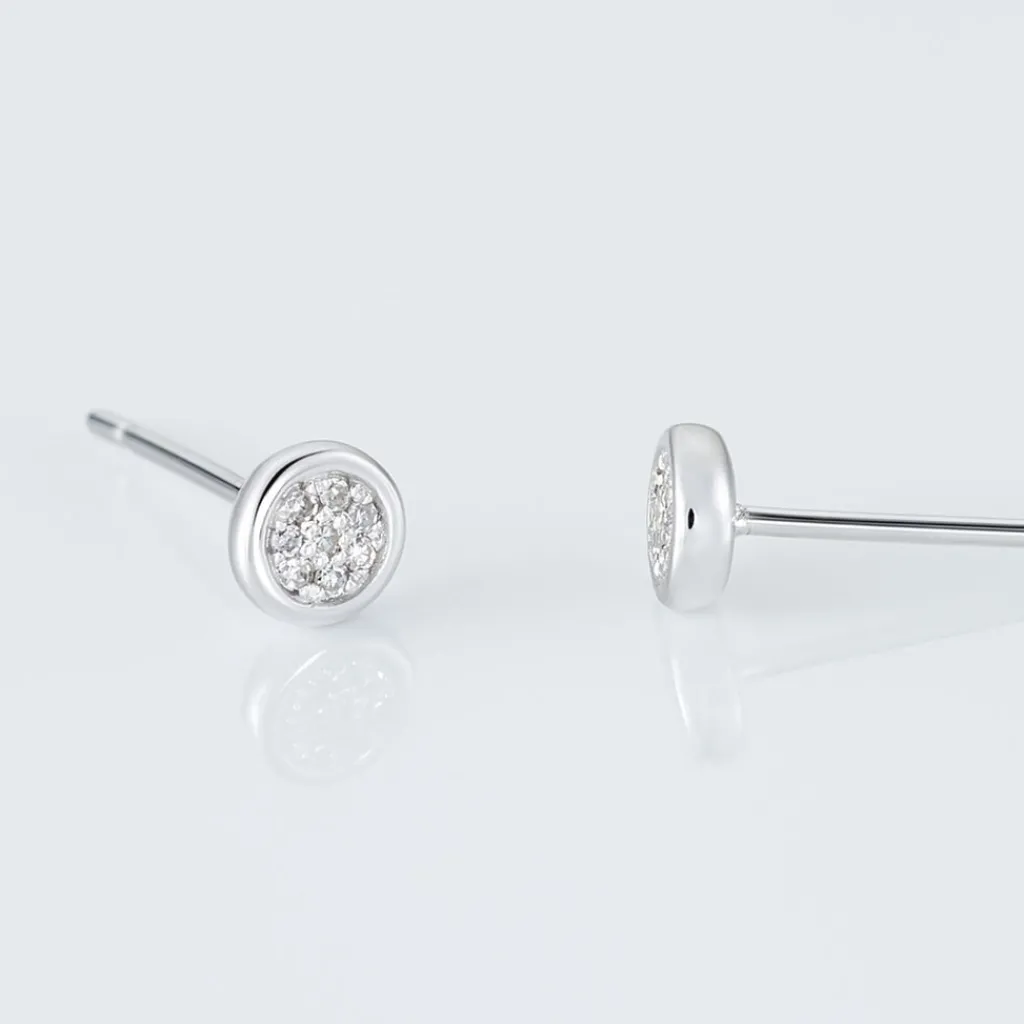 Histoire d'Or Boucles D'oreilles Puces Violanda or blanc diamant