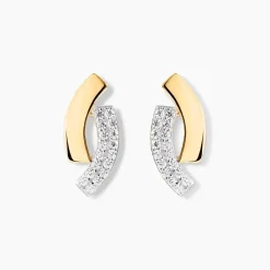 Histoire d'Or Boucles D'oreilles Puces Vero Or Jaune Oxyde De Zirconium New