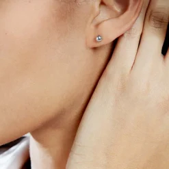 Histoire d'Or Boucles D'oreilles Puces Virgie argent blanc New