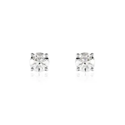 Histoire d'Or Boucles D'oreilles Puces Victoria Or Blanc Diamant Clearance