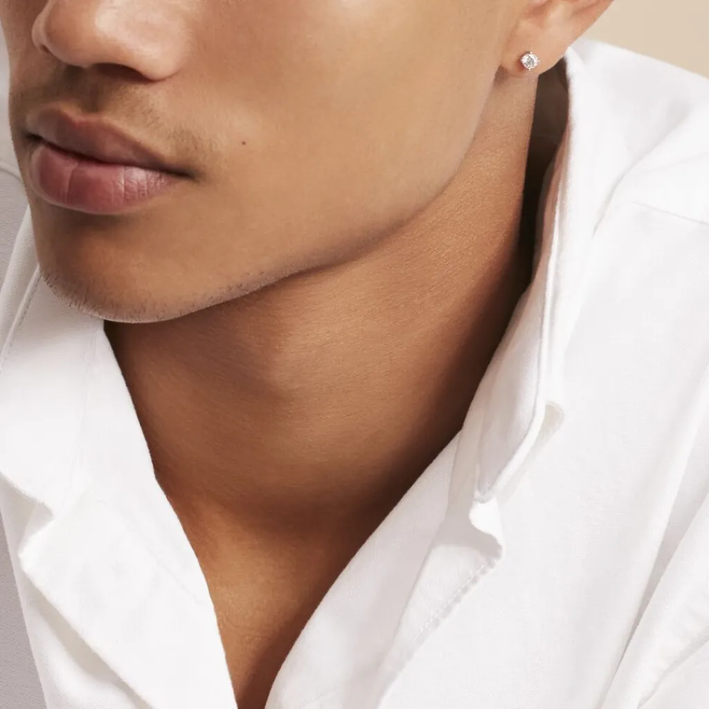 Histoire d'Or Boucles D'oreilles Puces Victoria Or Blanc Diamant Clearance