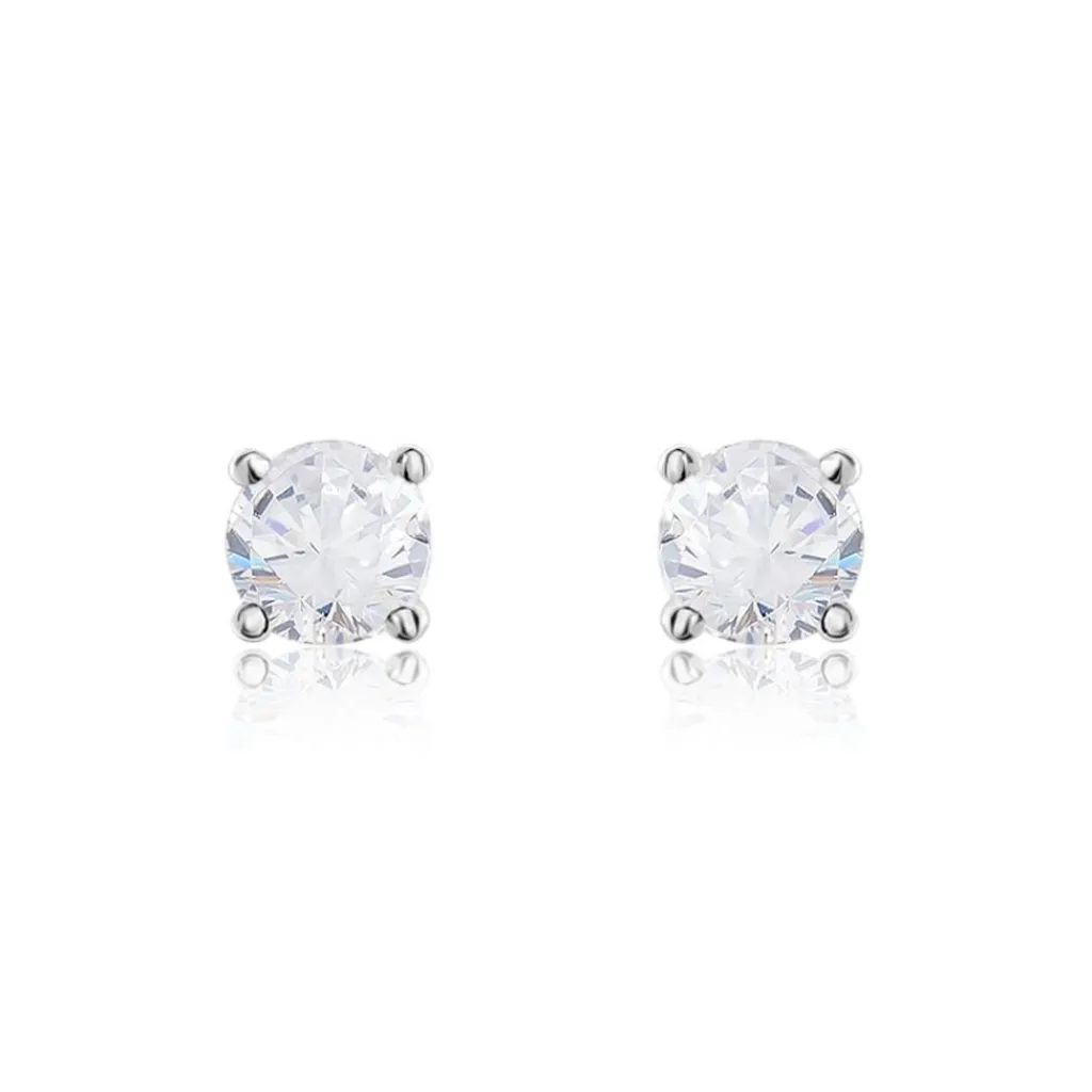 Histoire d'Or Boucles D'oreilles Puces Victoria Or Blanc Diamant Clearance
