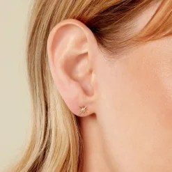 Histoire d'Or Boucles D'Oreilles Puces Varlam Or Jaune New