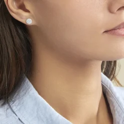 Histoire d'Or Boucles D'oreilles Puces Verane Argent Blanc Oxyde De Zirconium Sale