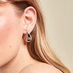 Histoire d'Or Boucles D'oreilles Puces Xenia acier blanc Clearance