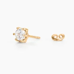 Histoire d'Or Boucles D'oreilles Puces Yléna Plaqué Or Jaune Oxyde De Zirconium Discount