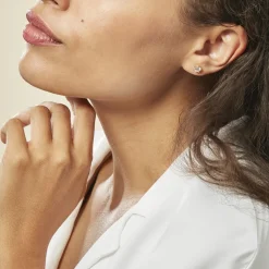 Histoire d'Or Boucles D'oreilles Puces Yléna Plaqué Or Jaune Oxyde De Zirconium Discount