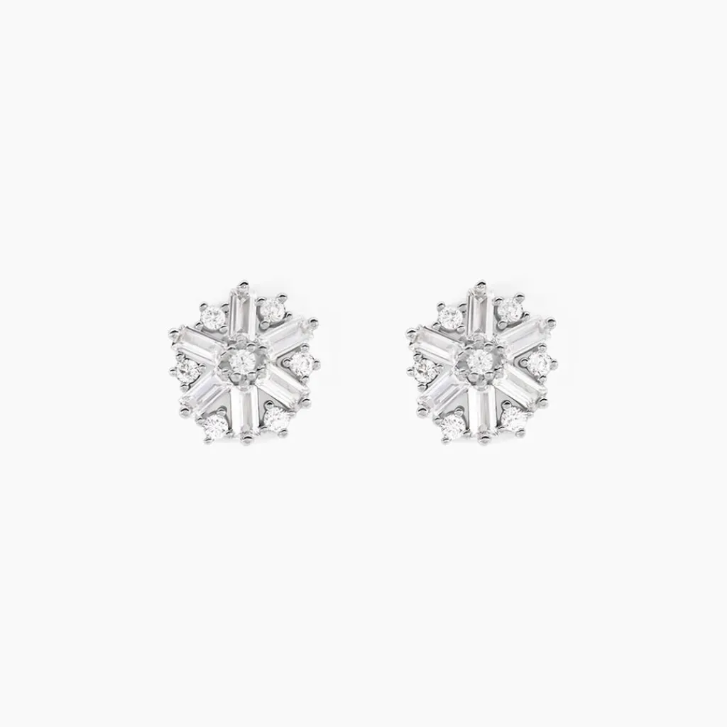 Histoire d'Or Boucles D'oreilles Puces Ysatis Argent Blanc Oxyde De Zirconium Online
