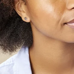 Histoire d'Or Boucles D'oreilles Puces Yuala Argent Blanc Best