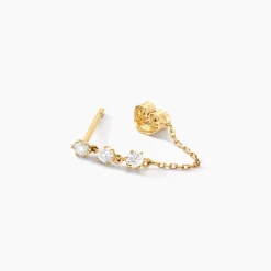Histoire d'Or Boucles D'oreilles Puces Yale Or Jaune Diamant Synthétique Outlet