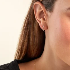 Histoire d'Or Boucles D'oreilles Puces Yale Or Jaune Diamant Synthétique Outlet