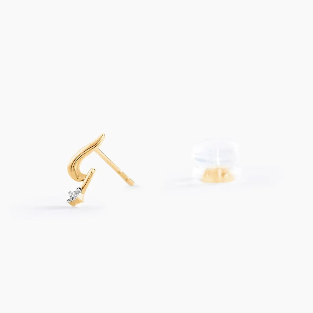 Histoire d'Or Boucles D'Oreilles Puces Zsofia Or Jaune Diamant Discount