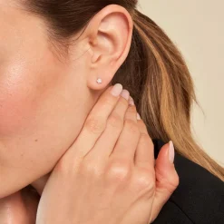 Histoire d'Or Boucles D'oreilles Puces Ziya Argent Blanc Oxyde De Zirconium Discount