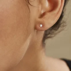 Histoire d'Or Boucles D'oreilles Suki Or Jaune Perle De Culture New