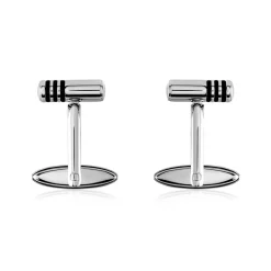 Histoire d'Or Boutons De Manchette Gaudens Acier Bicolore Discount