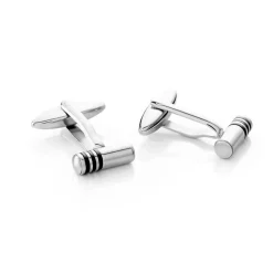 Histoire d'Or Boutons De Manchette Gaudens Acier Bicolore Discount