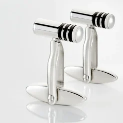 Histoire d'Or Boutons De Manchette Gaudens Acier Bicolore Discount