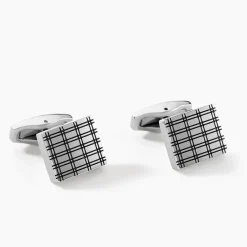 JOURDAN Boutons De Manchettes Athos Acier Argenté Clearance