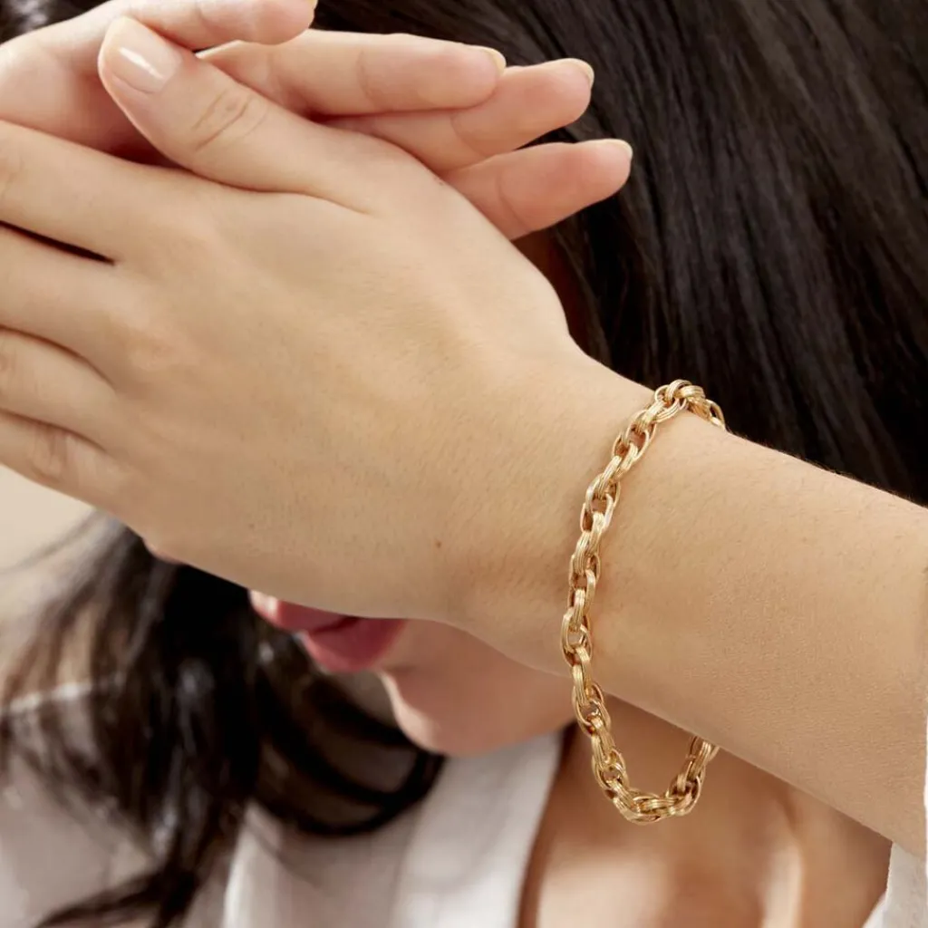 Histoire d'Or Bracelet Aaron Maille Fantaisie Or Jaune