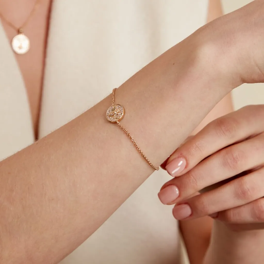 Histoire d'Or Bracelet Abelha Plaqué Or Jaune Oxyde De Zirconium Discount