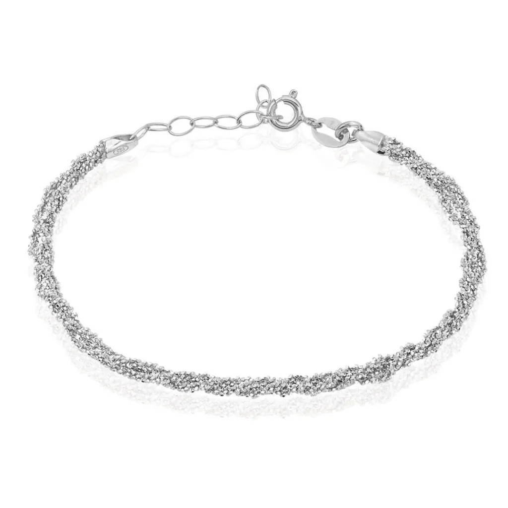 Histoire d'Or Bracelet Abie Torsade Argent Blanc Hot