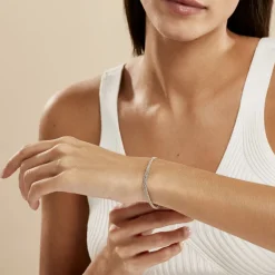 Histoire d'Or Bracelet Abie Torsade Argent Blanc Hot
