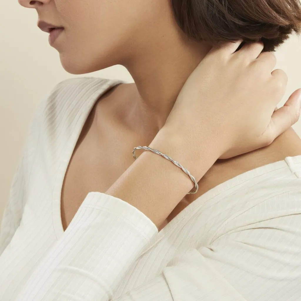 Histoire d'Or Bracelet Abie Torsade argent blanc Best