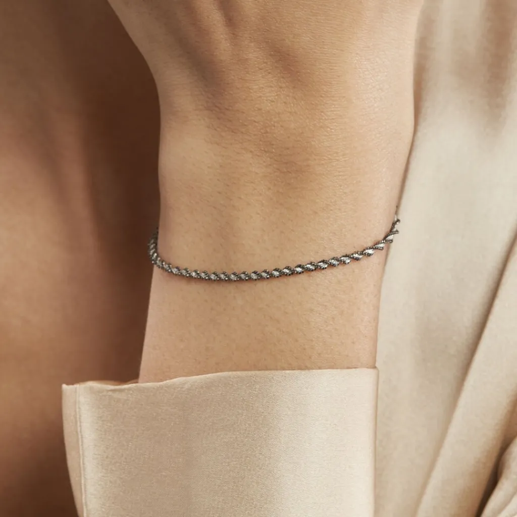 Histoire d'Or Bracelet Abie Torsade argent bicolore New