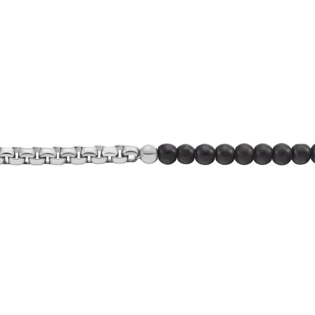 Histoire d'Or Bracelet Acier Blanc Christiano Onyx Sale