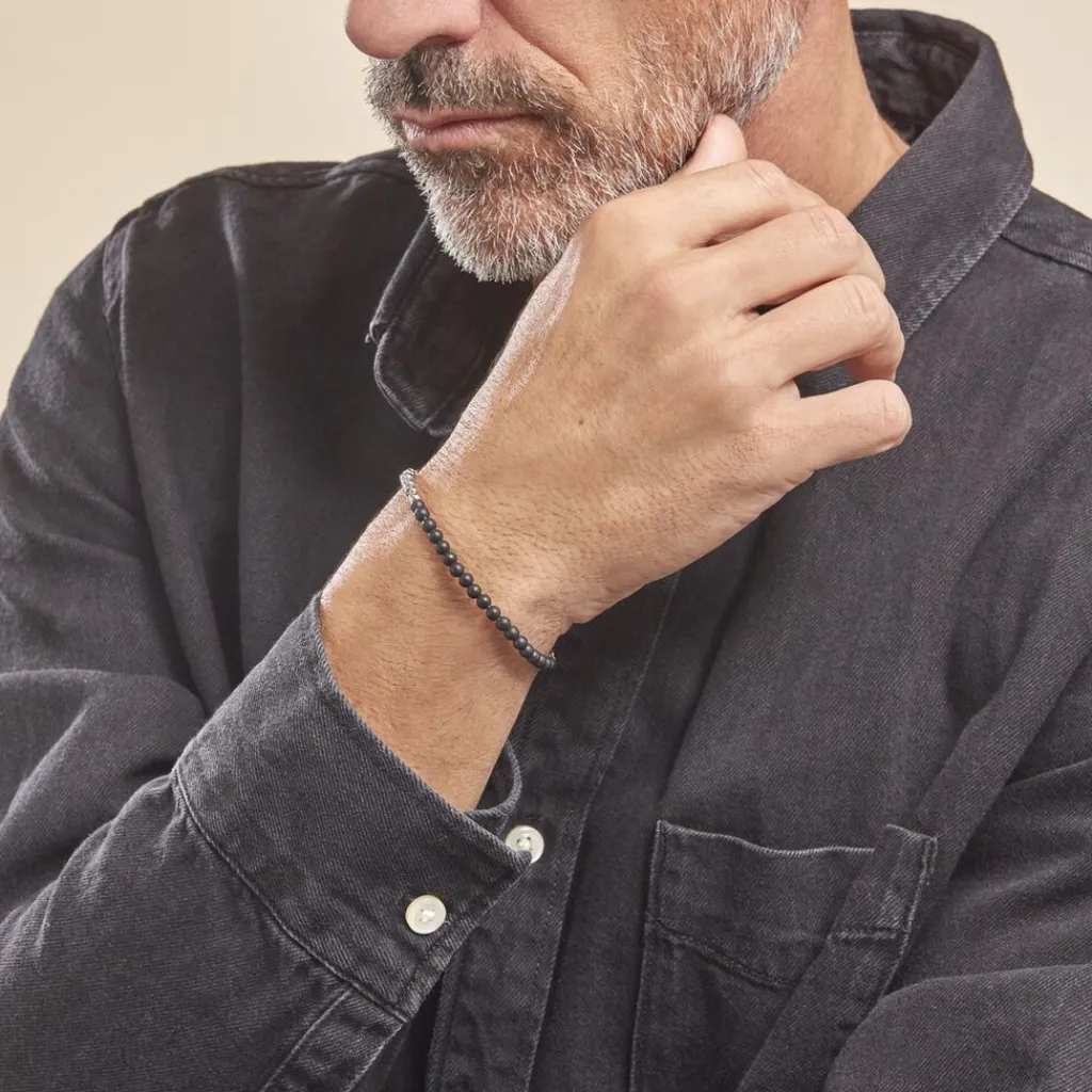 Histoire d'Or Bracelet Acier Blanc Christiano Onyx Sale