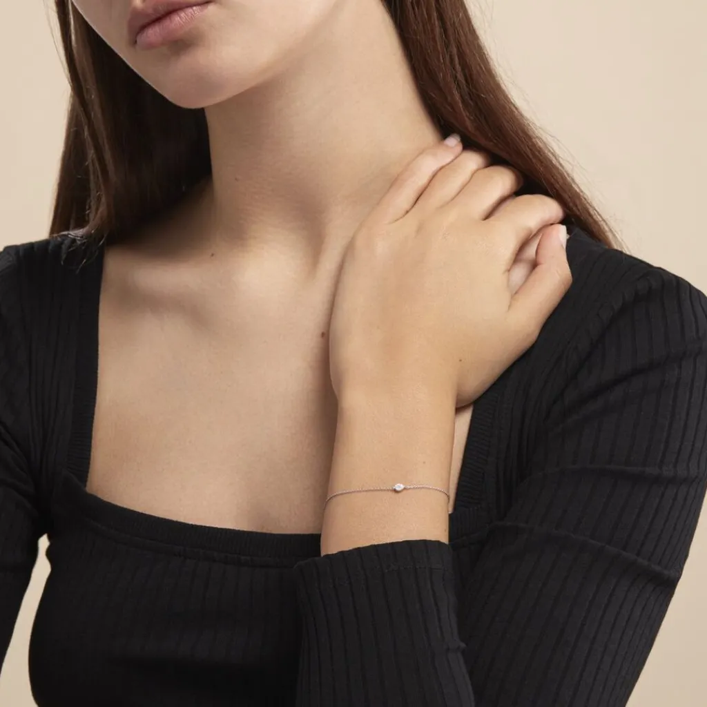 Histoire d'Or Bracelet Adhira Or Blanc Diamant Clearance