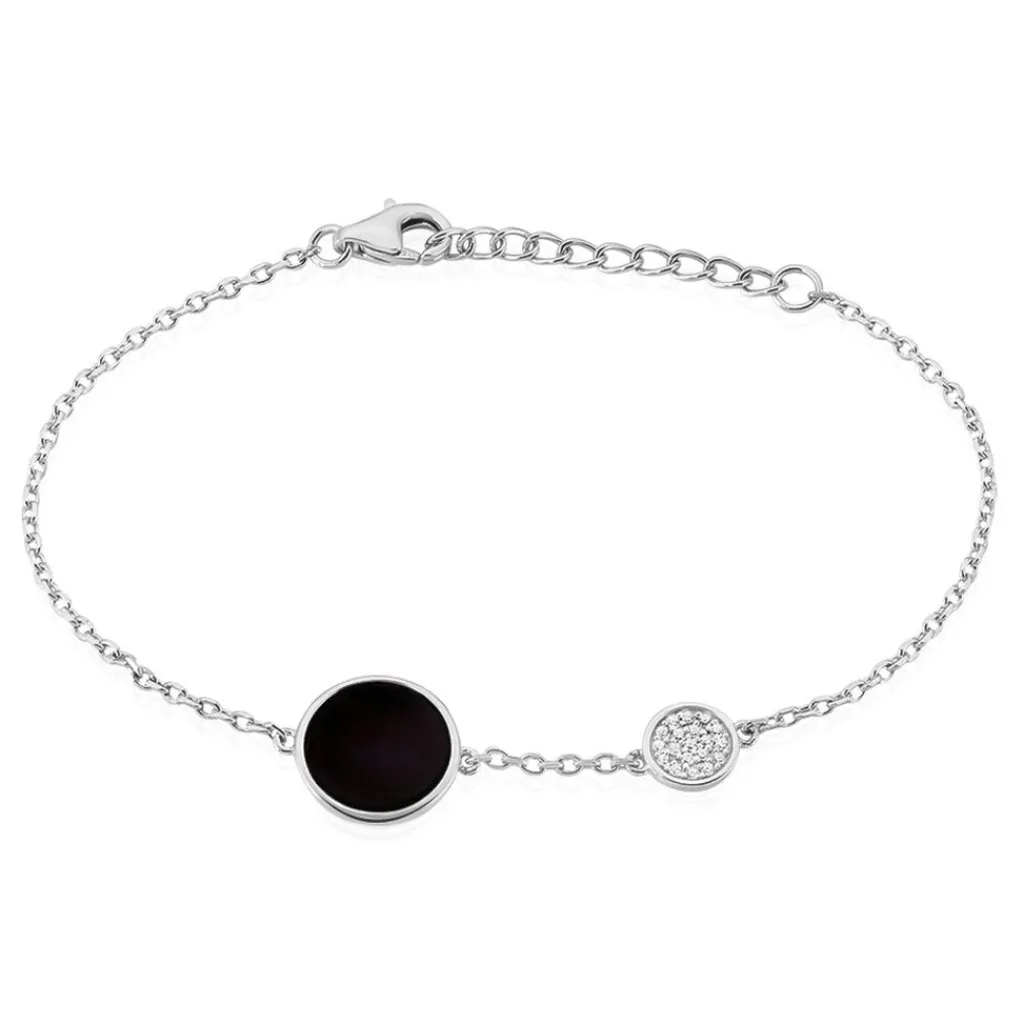 Histoire d'Or Bracelet Adonya Argent Blanc Céramique Et Oxyde De Zirconium Discount