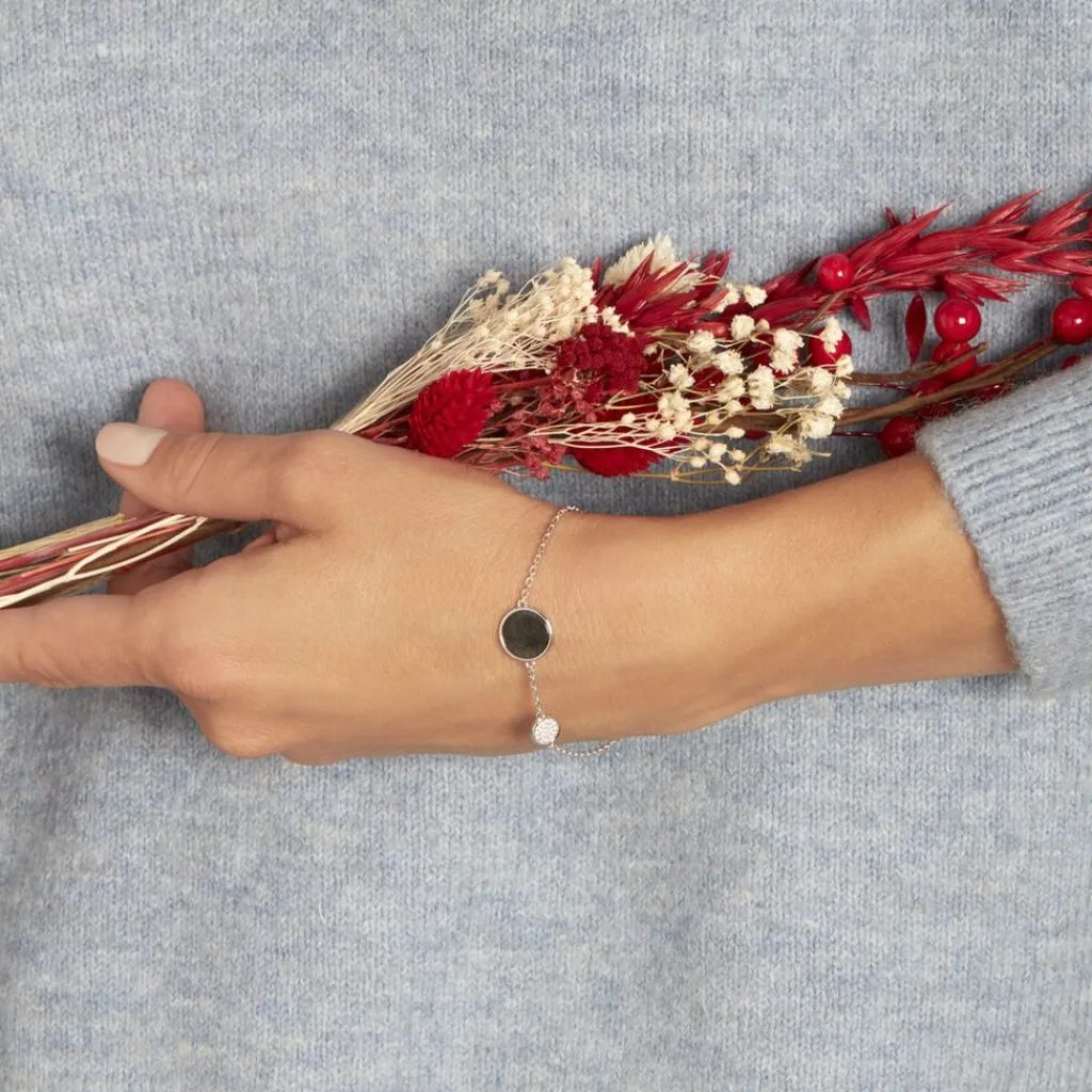 Histoire d'Or Bracelet Adonya Argent Blanc Céramique Et Oxyde De Zirconium Discount