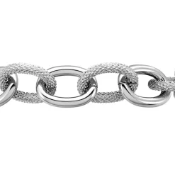 Histoire d'Or Bracelet Aelia Maille Alternee acier blanc Online