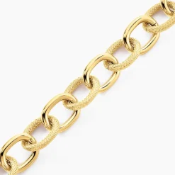 Histoire d'Or Bracelet Aelia Maille Alternee Acier Jaune acier doré Best