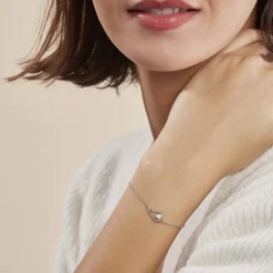 Histoire d'Or Bracelet Akiko Argent Blanc Perle De Culture Et Oxyde De Zirconium Clearance