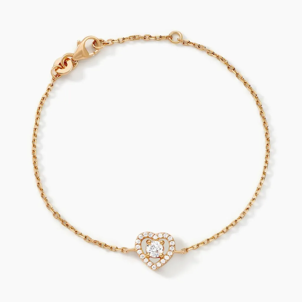 Histoire d'Or Bracelet Alais Plaqué Or Oxyde De Zirconium plaqué or jaune oxyde Sale