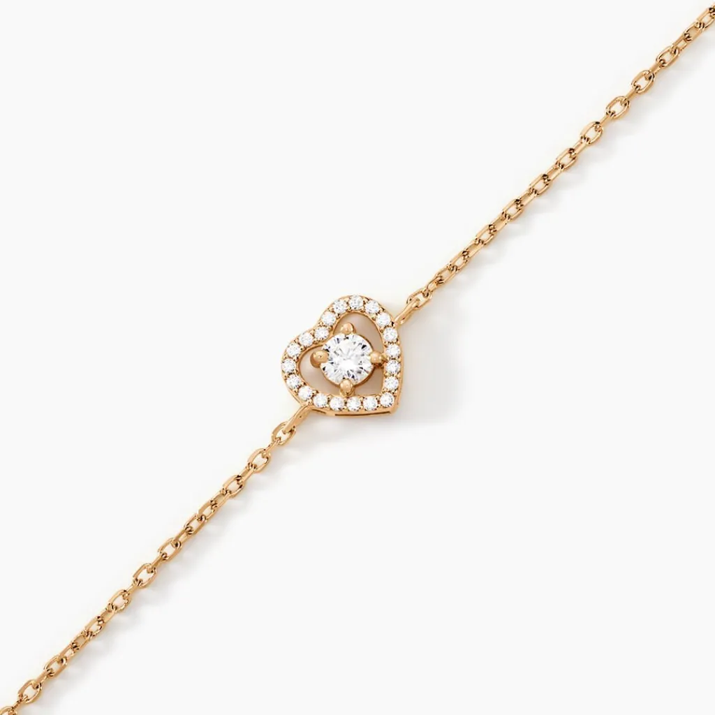 Histoire d'Or Bracelet Alais Plaqué Or Oxyde De Zirconium plaqué or jaune oxyde Sale