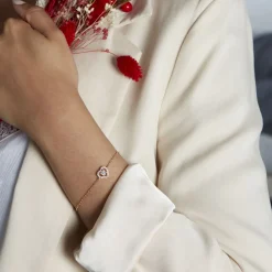 Histoire d'Or Bracelet Alais Plaqué Or Oxyde De Zirconium plaqué or jaune oxyde Sale