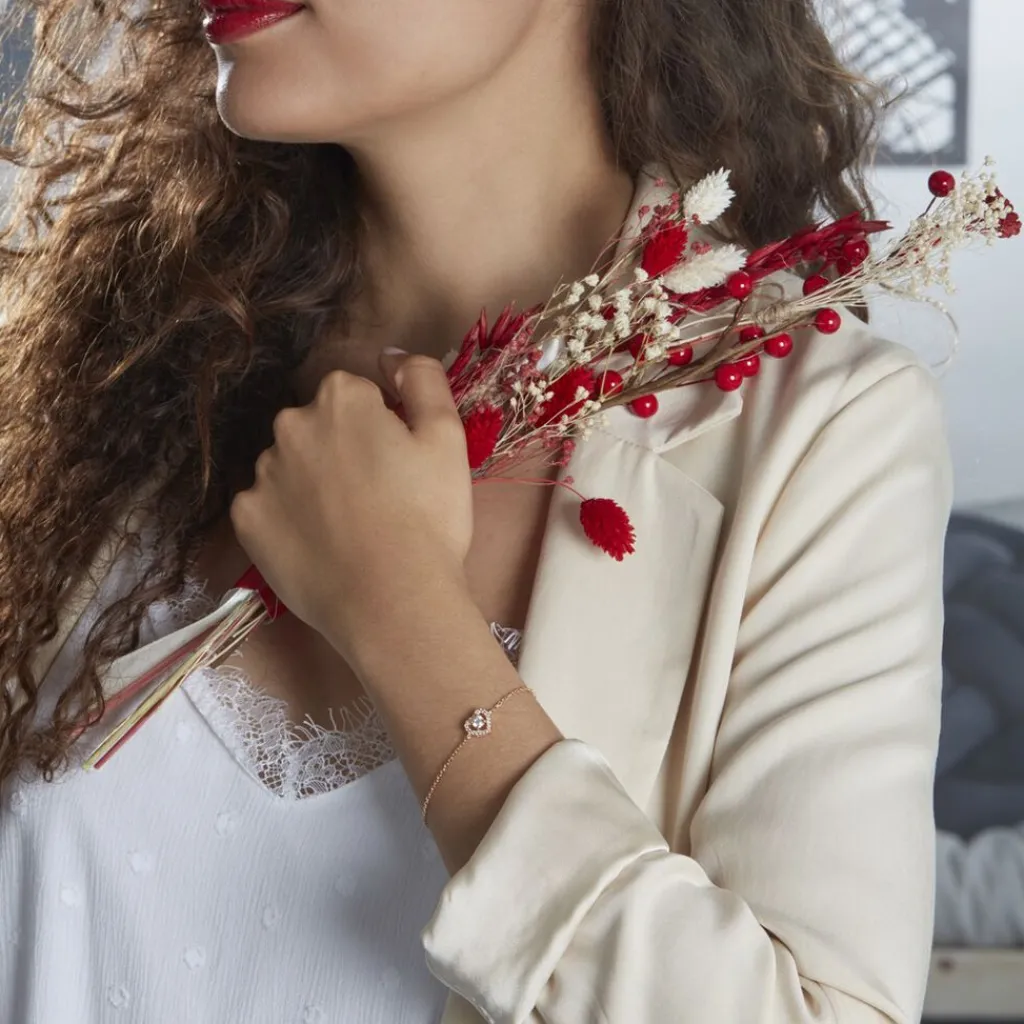 Histoire d'Or Bracelet Alais Plaqué Or Oxyde De Zirconium plaqué or jaune oxyde Sale