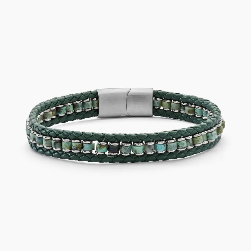 Histoire d'Or Bracelet Alassio Acier Blanc Turquoise acier blanc turquoise vert Sale