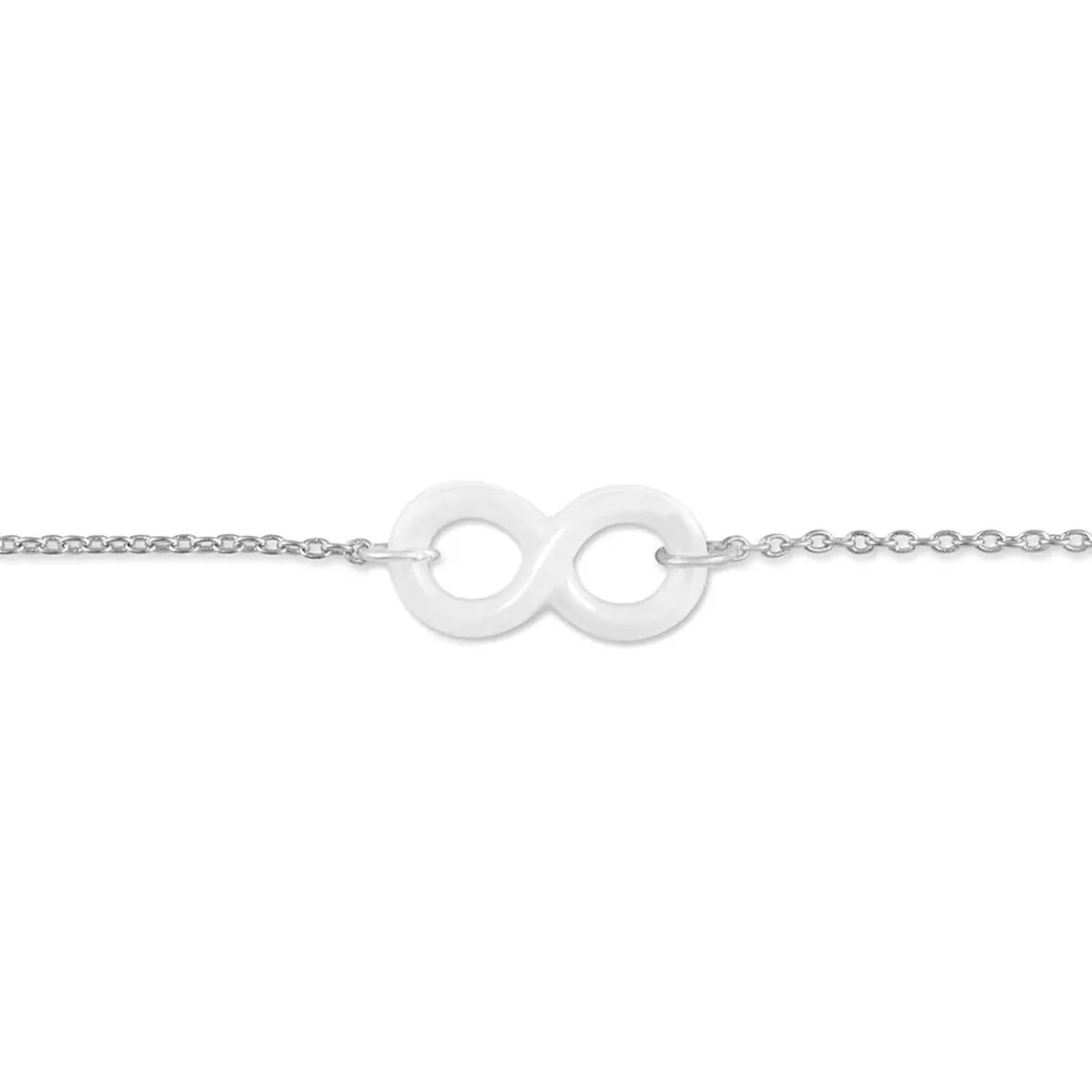 Histoire d'Or Bracelet Alicia Argent Blanc Céramique argent blanc céramique blanche