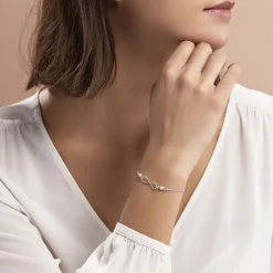 Histoire d'Or Bracelet Aliya Argent Blanc Pierre De Synthese Clearance