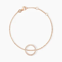 Histoire d'Or Bracelet Alysone Argent Rose Oxyde De Zirconium