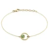 Histoire d'Or Bracelet Amalthea Plaqué Or Doré Aventurine Vert Hot