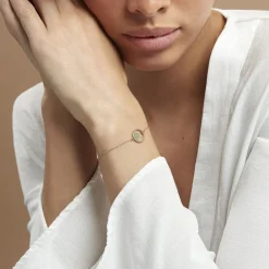 Histoire d'Or Bracelet Amalthea Plaqué Or Doré Aventurine Vert Hot